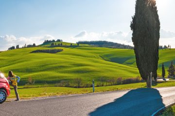 van rental for bike touring in Tuscany